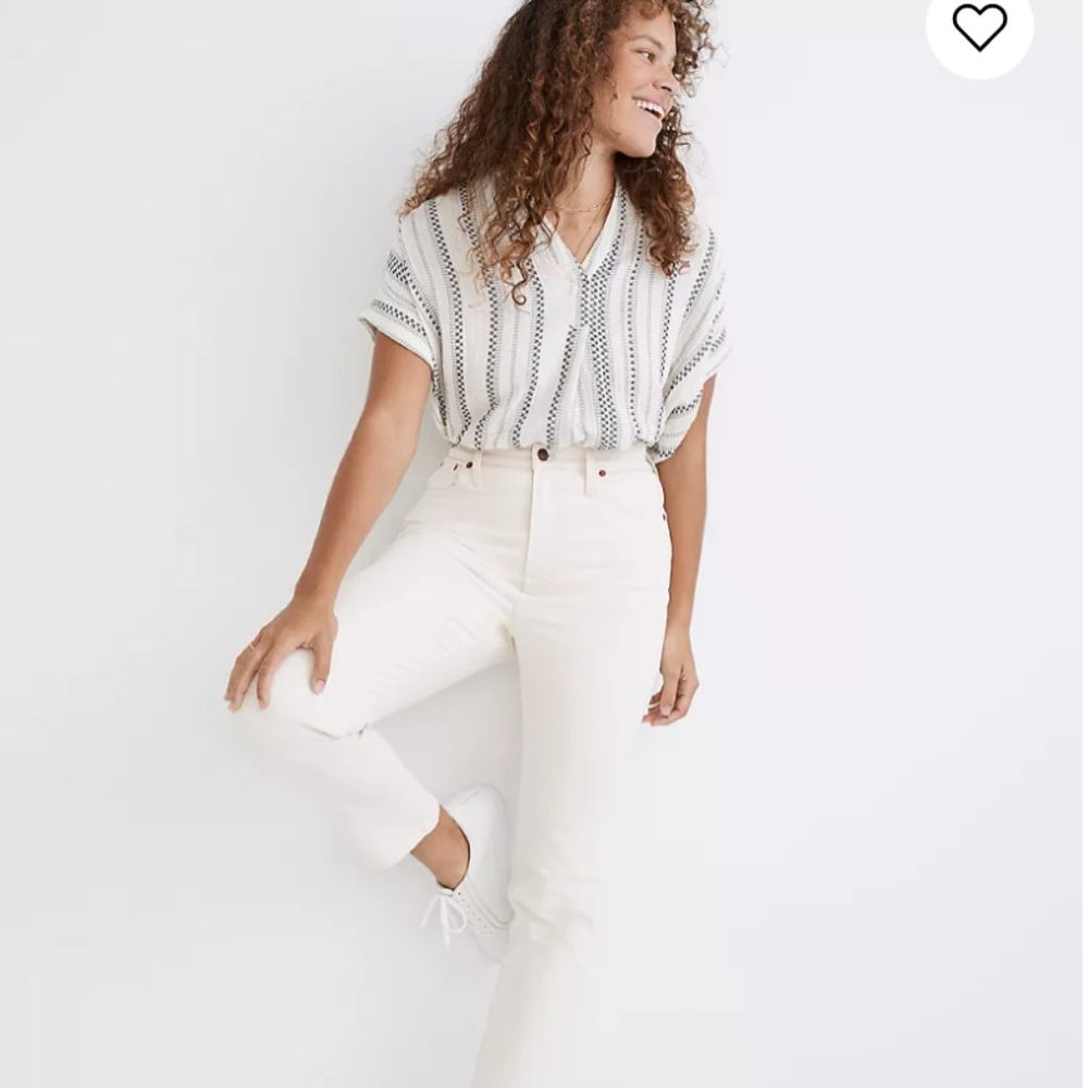 Madewell Perfect Vintage Jean in Canvas (Off White)